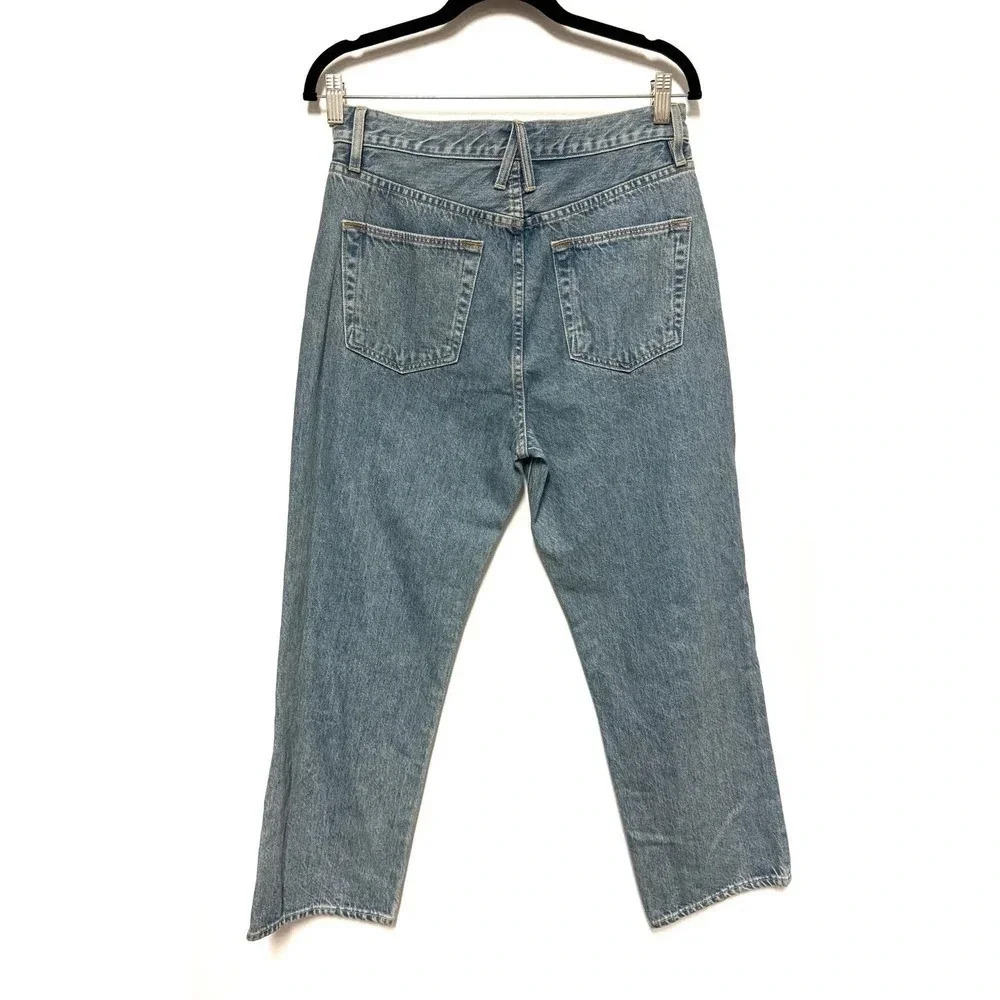 NWOT $339 SLVRLAKE London Crop Jean - Medium Wash High-Waist 90's Mom Denim - Picture 5 of 9